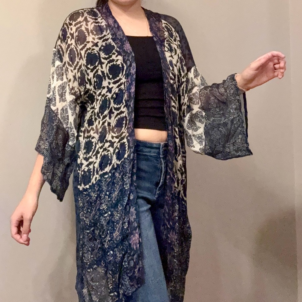 Anthropologie Boho Chic Sheer Kimono Cardigan